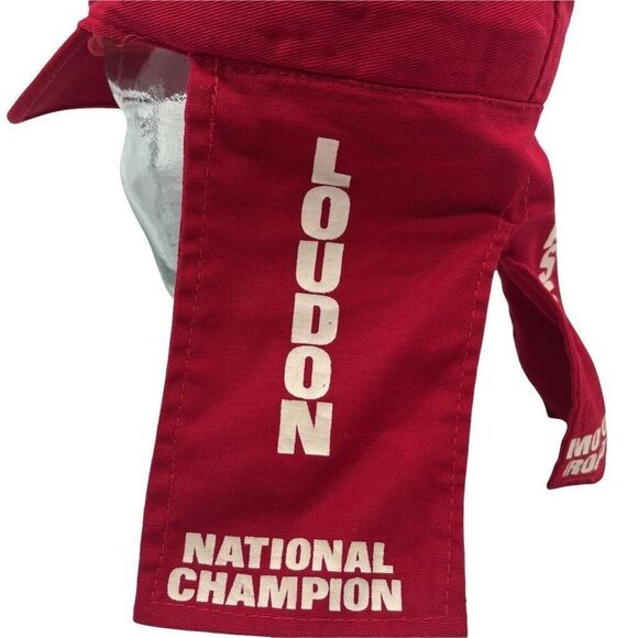 Loudon Classic Camel Pro Racing Motorcycle Hat Mens Red White Fitted L Preowned - Picture 8 of 10